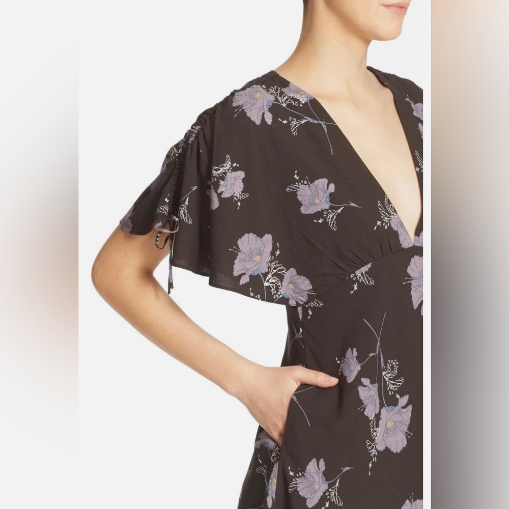 Free People 'Melanie' Floral Print Fit & Flare Dress Night - Sz 4